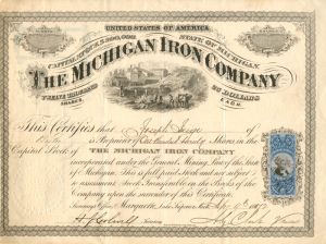 Michigan Iron Co. - Stock Certificate